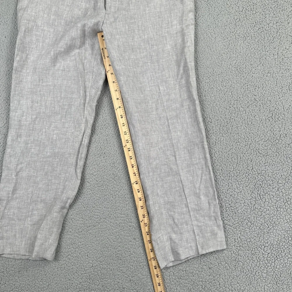 Joseph Abboud 100% Linen Pants Men 38x28* Grey Straight Leg Lined Breathable